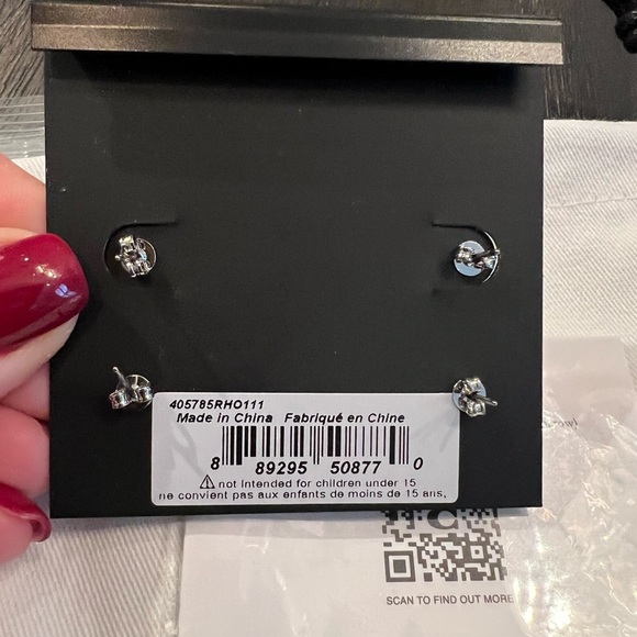 Coach Signature and Stone Stud Earrings Set - Picture 3 of 4